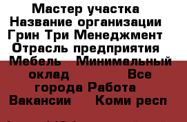 Мастер участка › Название организации ­ Грин Три Менеджмент › Отрасль предприятия ­ Мебель › Минимальный оклад ­ 60 000 - Все города Работа » Вакансии   . Коми респ.